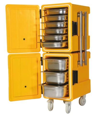 AVATHERM 600M DOUBLE Thermobox – GN 1/1 Izolovaný boxový kontajner s predným nakladaním a kolieskami (172 l)