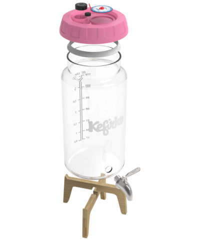 Kombucha fermenter se stojánkem a výčepem - 4 litrů