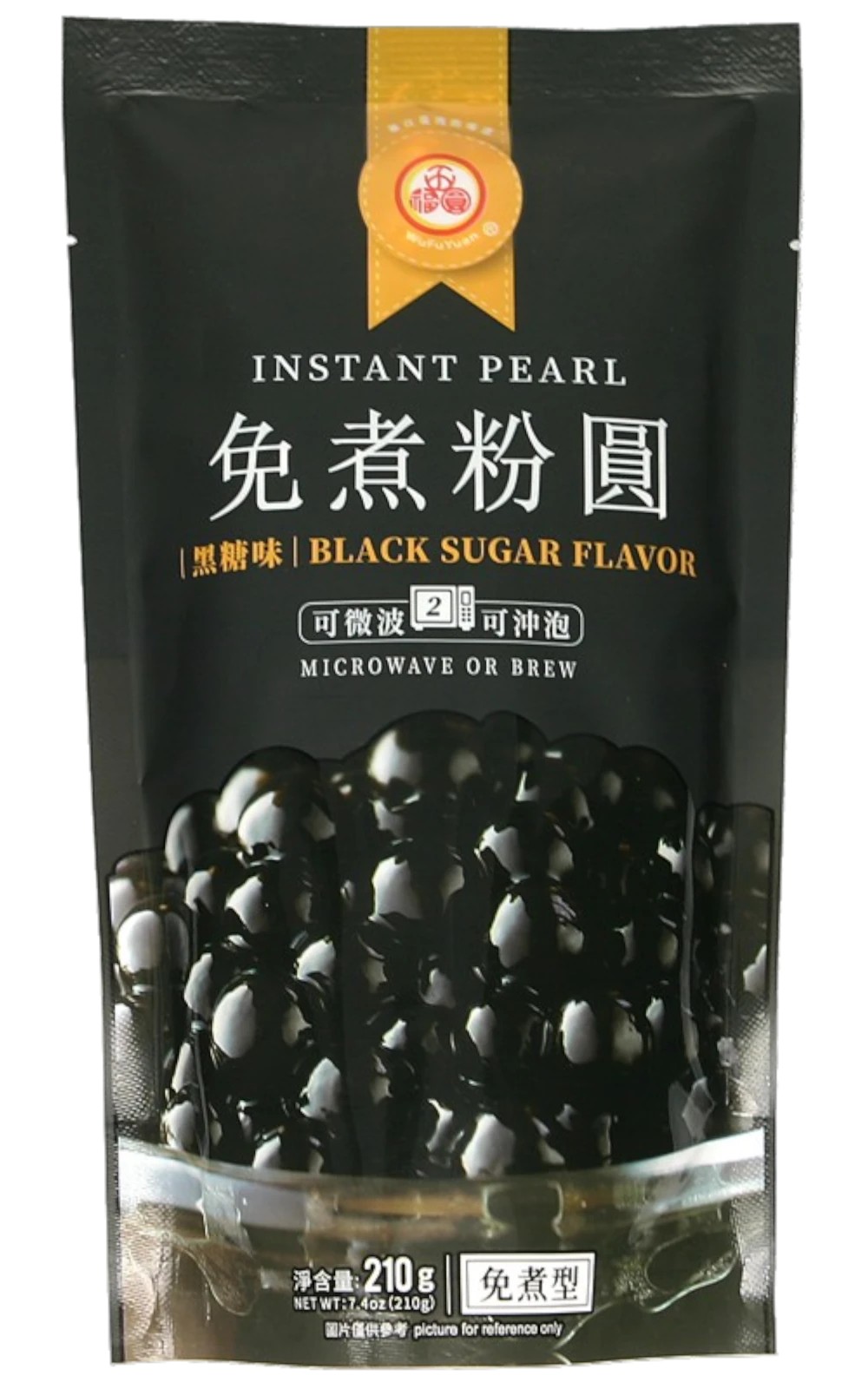 Wu Fu Yuan | Černé tapiokové perly - příchuť: černý cukr - 210 g